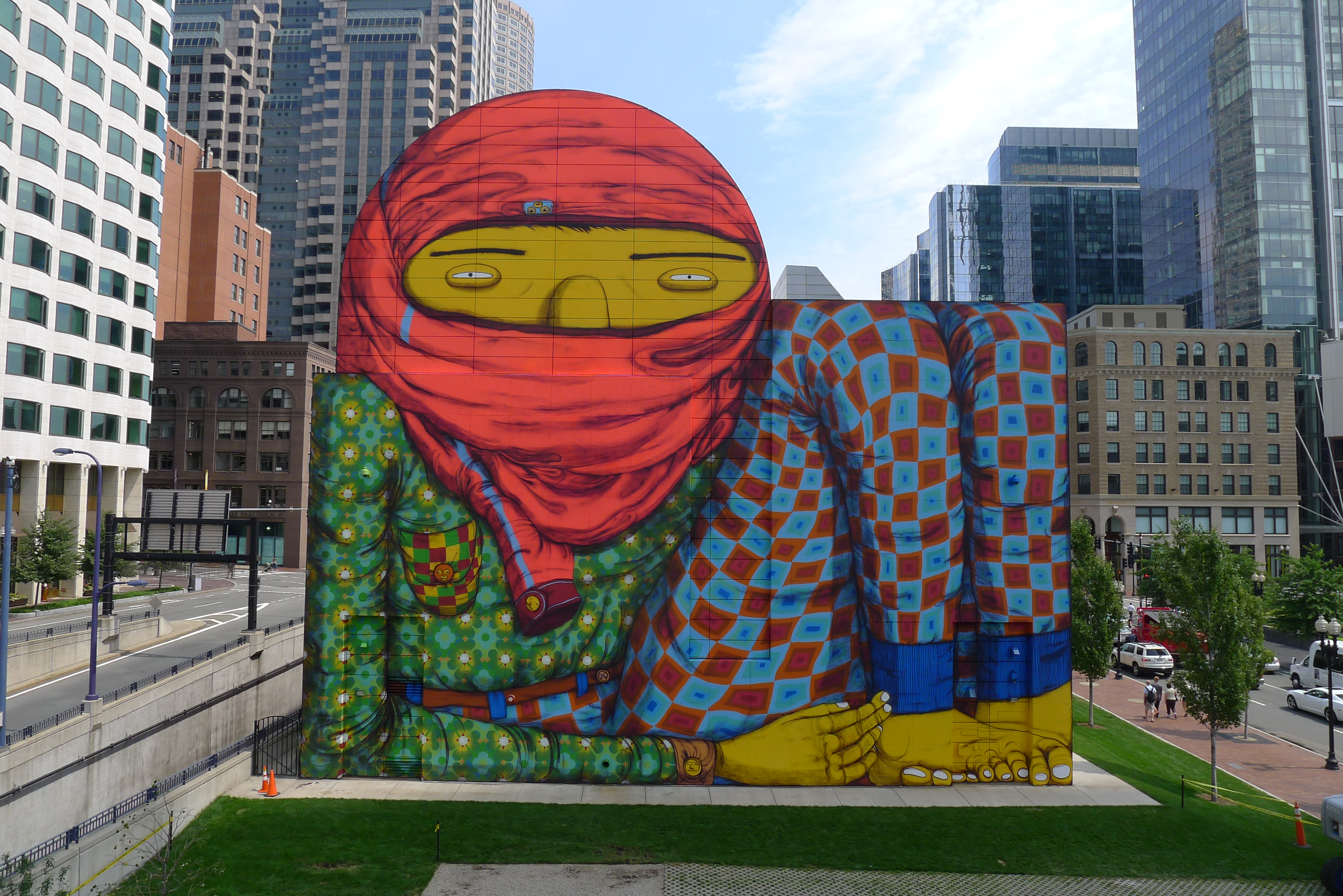 INSTITUTE OF CONTEMPORARY ART, BOSTON AND GREENWAY MURAL